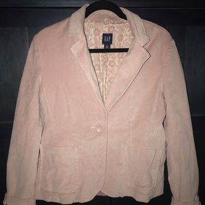 Pink velvet blazer